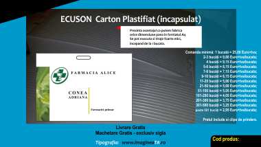 Ecuson din carton plastifiat