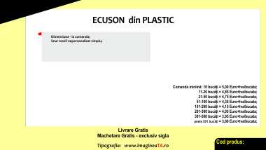 Ecuson din plastic