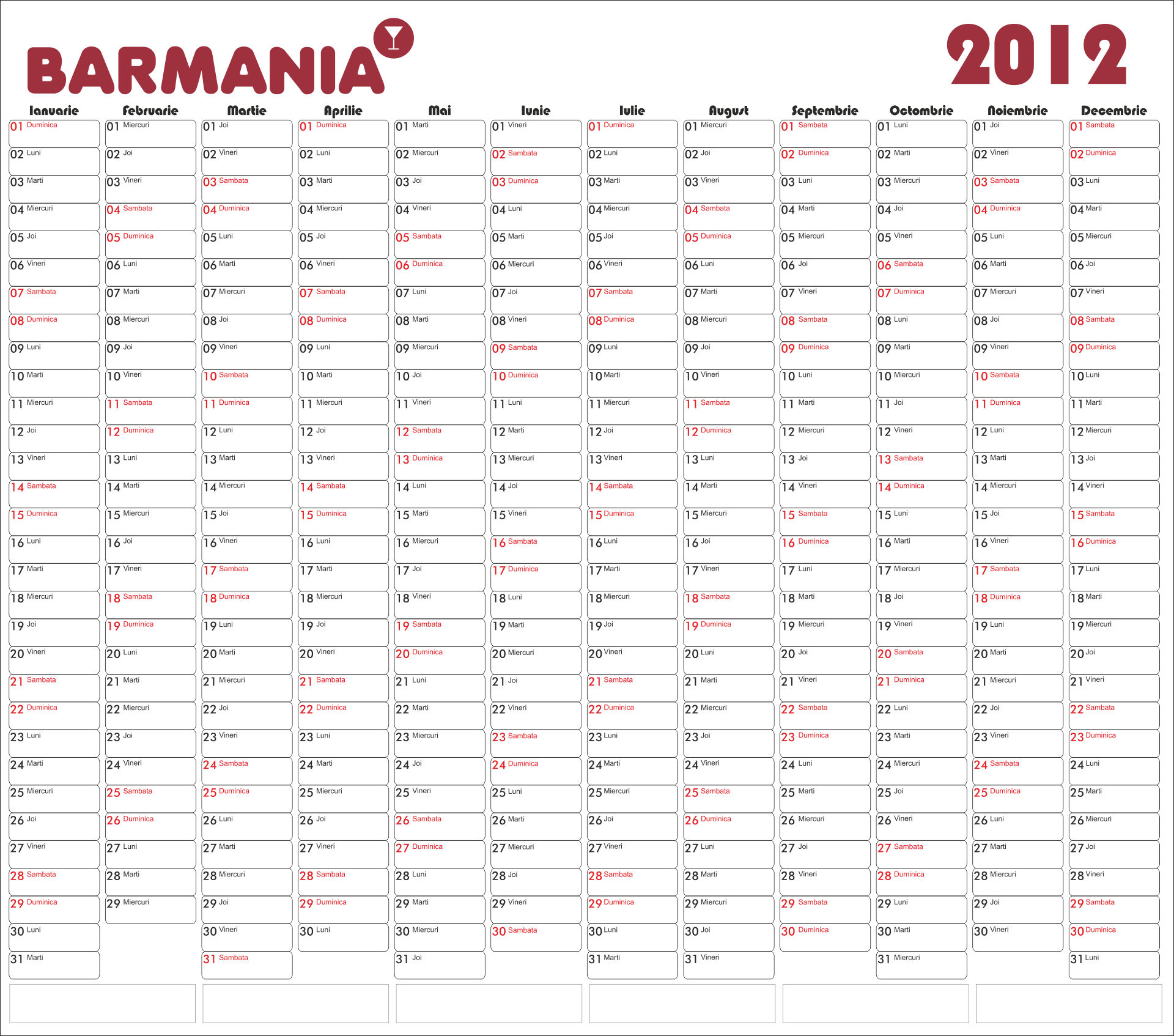 Planner Barmania wall