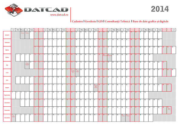 Planner year 2014 Datcad