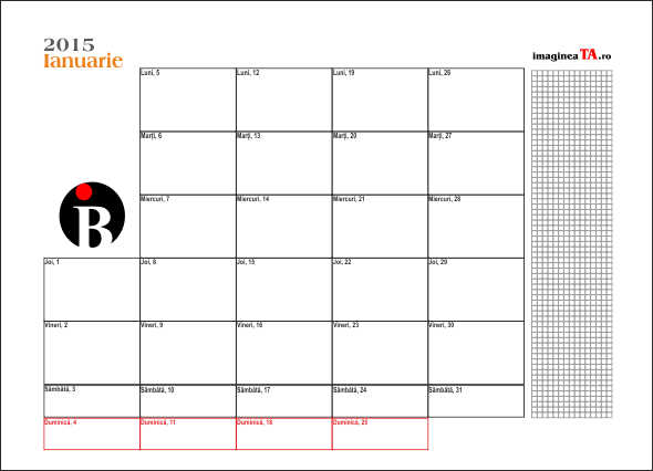 Planner year 2015 Biroul deimagine