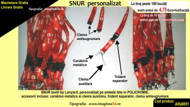 Snur textil tip Lanyard personalizat
